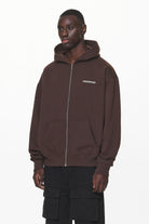 Pegador Fenton Oversized Sweat Jacket Washed Oak Brown Gegenansicht aus der Do not Disturb Kollektion für Herren