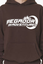 Pegador Eazor Oversized Hoodie Washed Oak Brown Detailshot aus der Do not Disturb Kollektion für Herren