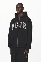 Pegador Layton Oversized Sweat Jacket Black Seitenansicht aus der Do not Disturb Kollektion für Herren