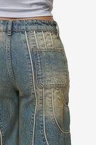 Pegador Treasure Jorts Vintage Blue Detailshot aus der High summer Kollektion für DaHerren