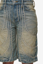 Pegador Treasure Jorts Vintage Blue Detailshot aus der High summer Kollektion für DaHerren