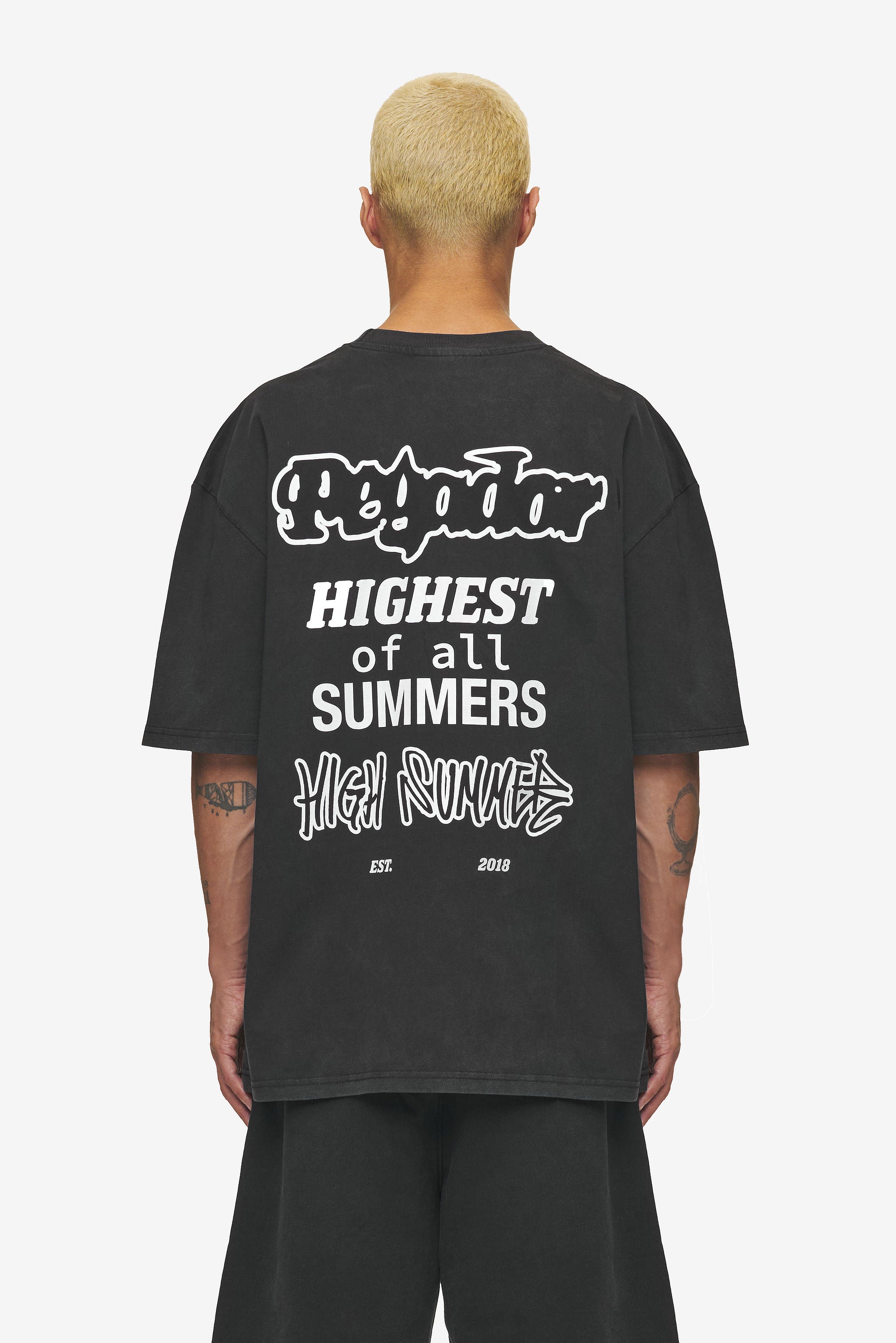 Pegador Denaud Oversized Tee Vintage Black Hauptansicht aus der High summer Kollektion für Herren