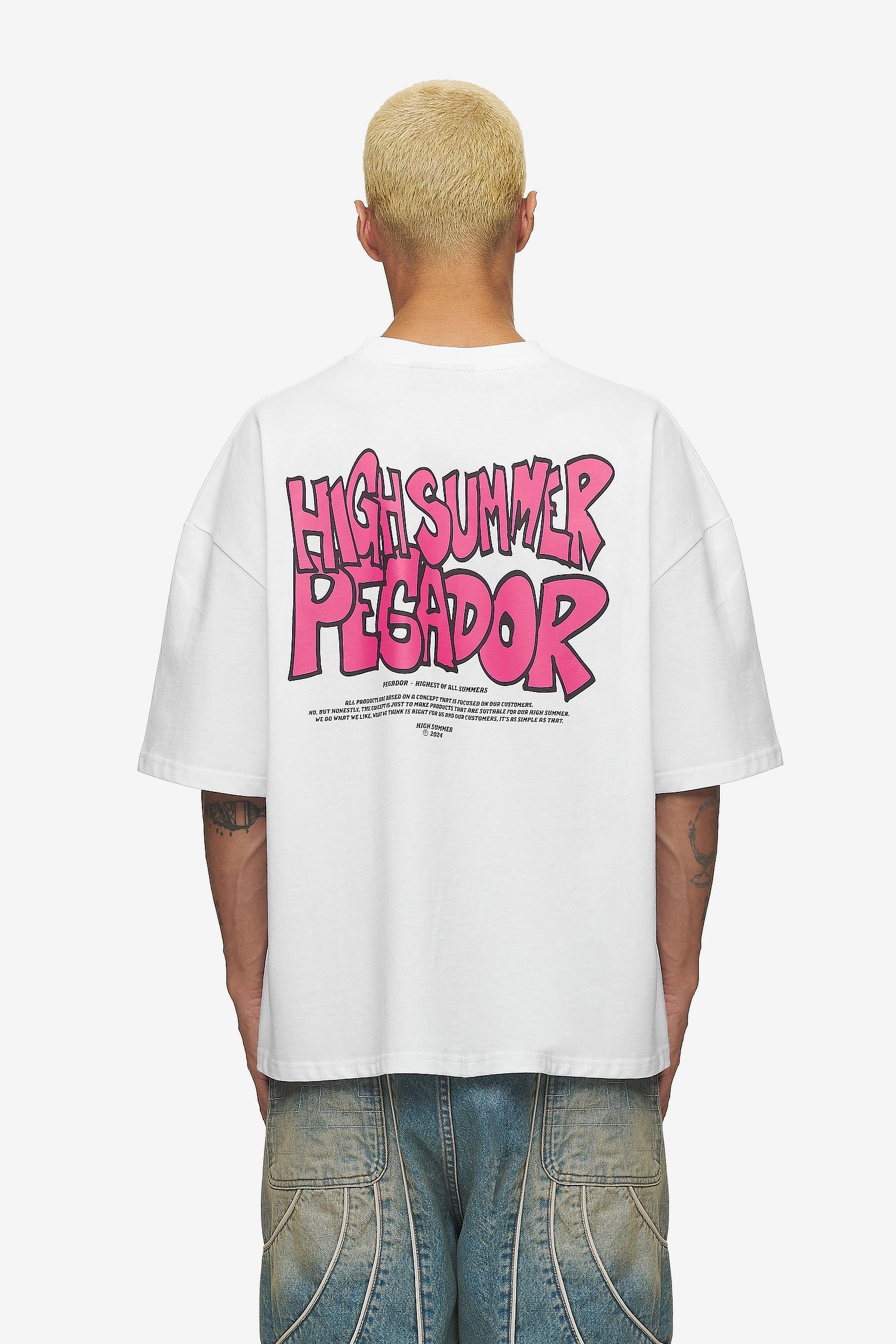 Pegador Farrar Boxy Tee White Hauptansicht aus der High summer Kollektion für Herren