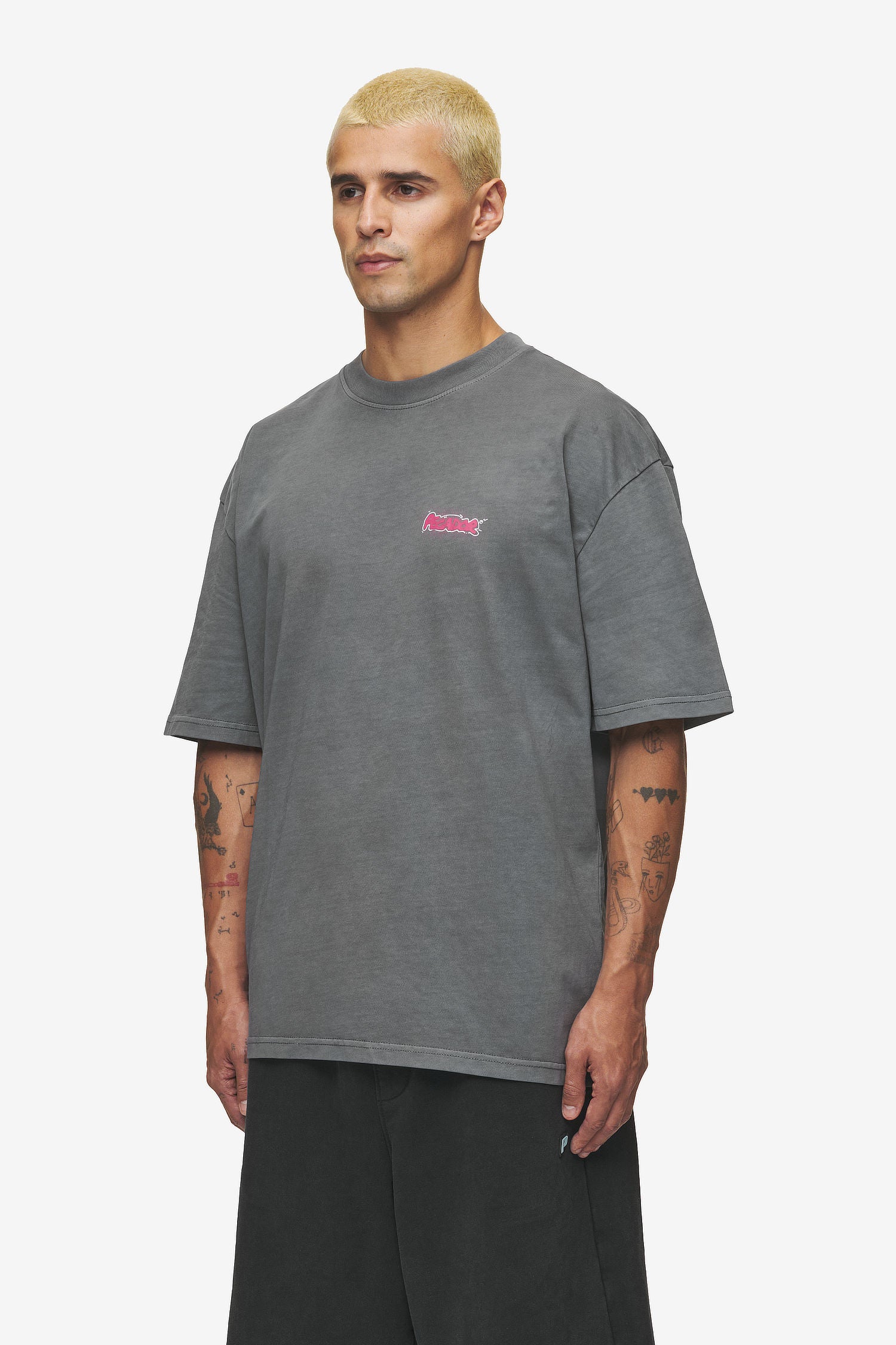 Pegador Barret Oversized Tee Vintage Grey Gegenansicht aus der High summer Kollektion für Herren