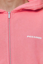 Pegador Colne Terry Logo Oversized Sweat Jacket Vintage Strawberry Detailshot aus der Last Minute Kollektion für Herren