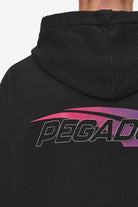 Pegador Clayton Oversized Sweat Jacket Washed Black Detailshot aus der Most Alive Kollektion für Herren