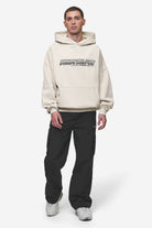 Pegador Enrith Boxy Hoodie Washed Light Beige Ganzkörper Bild aus der Most Alive Kollektion für Herren