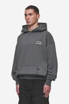 Pegador Fox Oversized Hoodie Washed Anthracite Gegenansicht aus der Most Alive Kollektion für Herren