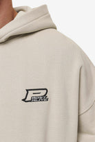 Pegador Duan Boxy Hoodie Washed Light Beige Detailshot aus der Most Alive Kollektion für Herren