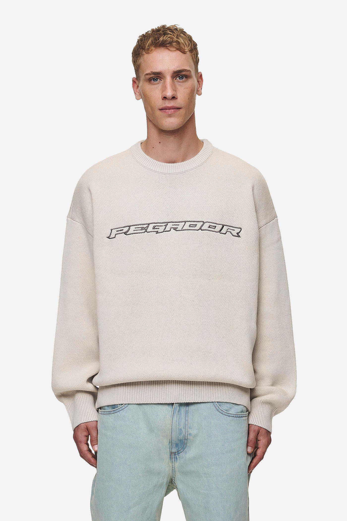 Lenox Oversized Knit Sweater Light Beige – PEGADOR®