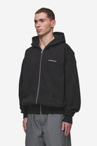 Pegador Charles Oversized Sweat Jacket Washed Black Gegenansicht aus der Most Alive Kollektion für Herren