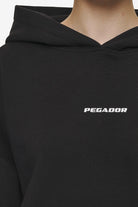 Pegador Clarita Logo Oversized Hoodie Black White Gum Detailshot aus der Most Alive Kollektion für DaHerren