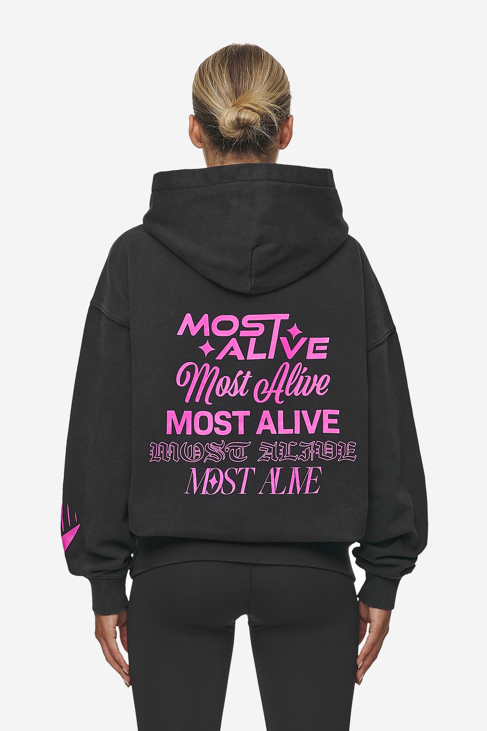 Pegador Mei Oversized Hoodie Vintage Black Hauptansicht aus der Most Alive Kollektion für DaHerren