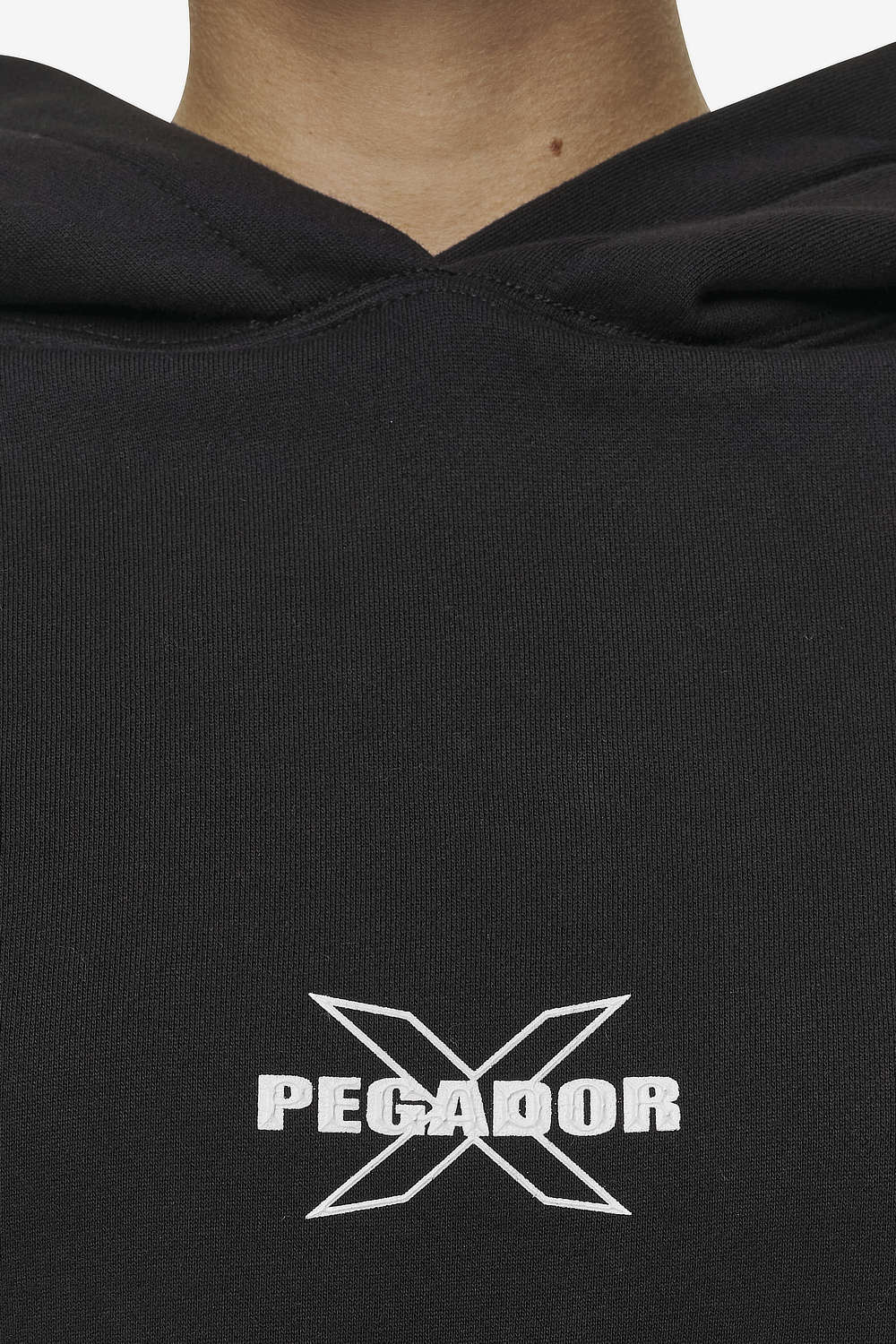 Pegador Belly Oversized Hoodie Washed Black Detailshot aus der Most Alive Kollektion für DaHerren