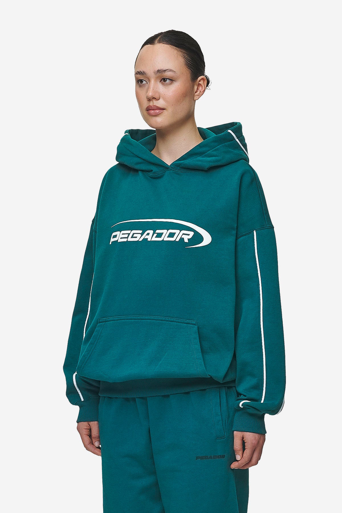 Naomi Oversized Hoodie Washed Urban Turquoise