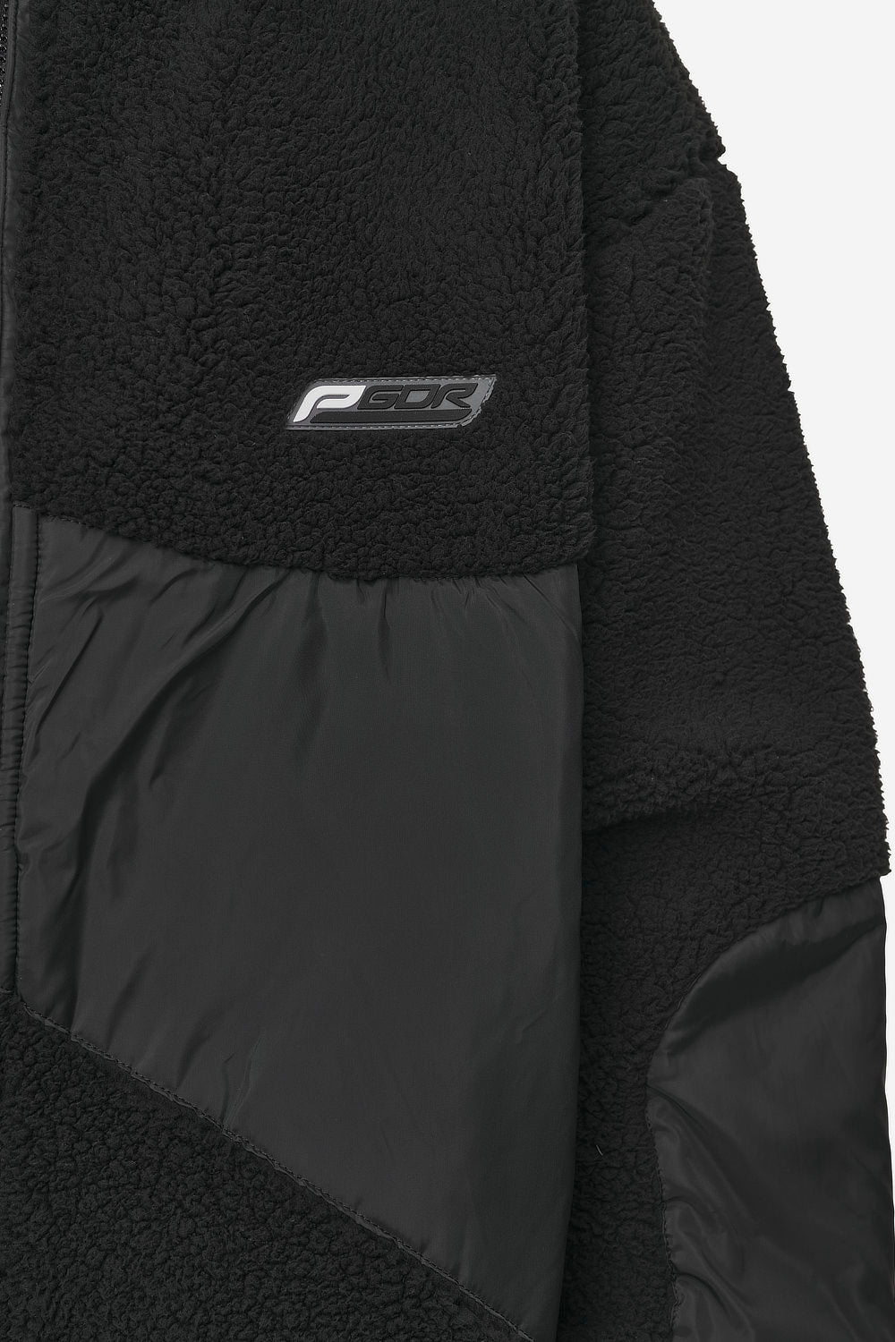 Pegador Risa Teddy Fabric Mix Jacket Black Detailshot aus der Most Alive Kollektion für DaHerren