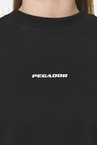 Pegador Arendal Logo Heavy Oversized Tee Black White Detailshot aus der Never Too Late Kollektion für DaHerren