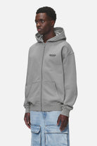 Pegador Alchar Oversized Sweat Jacket Washed Cool Grey Gegenansicht aus der Never Too Late Kollektion für Herren