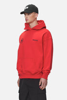 Pegador Gordan Oversized Hoodie Washed Red Seitenansicht aus der Never Too Late Kollektion für Herren