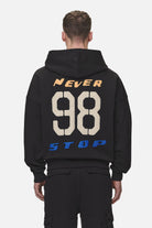 Pegador Corey Terry Boxy Sweat Jacket Washed Black Detailshot aus der Never Too Late Kollektion für Herren