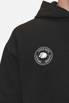 Pegador Gordan Oversized Hoodie Washed Black Detailshot aus der Never Too Late Kollektion für Herren