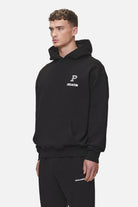 Pegador Baldock Oversized Hoodie Washed Black Gegenansicht aus der Never Too Late Kollektion für Herren