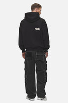 Pegador Clayson Boxy Hoodie Washed Black Detailshot aus der Never Too Late Kollektion für Herren