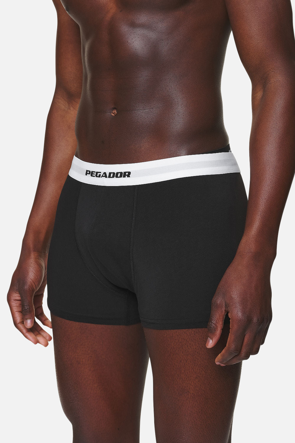 Pegador Camino Boxershorts Single Logo 3 Pack Black White Gegenansicht aus der PEGADOR® Kollektion für Herren und Damen