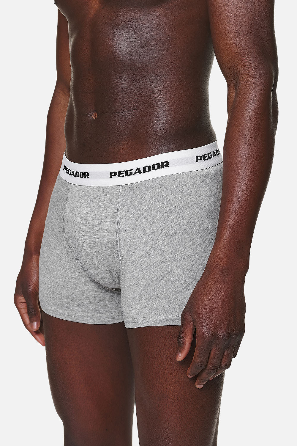 Pegador Ango Boxershorts 3 Pack Grey Melange White Gegenansicht aus der PEGADOR® Kollektion für Herren und Damen