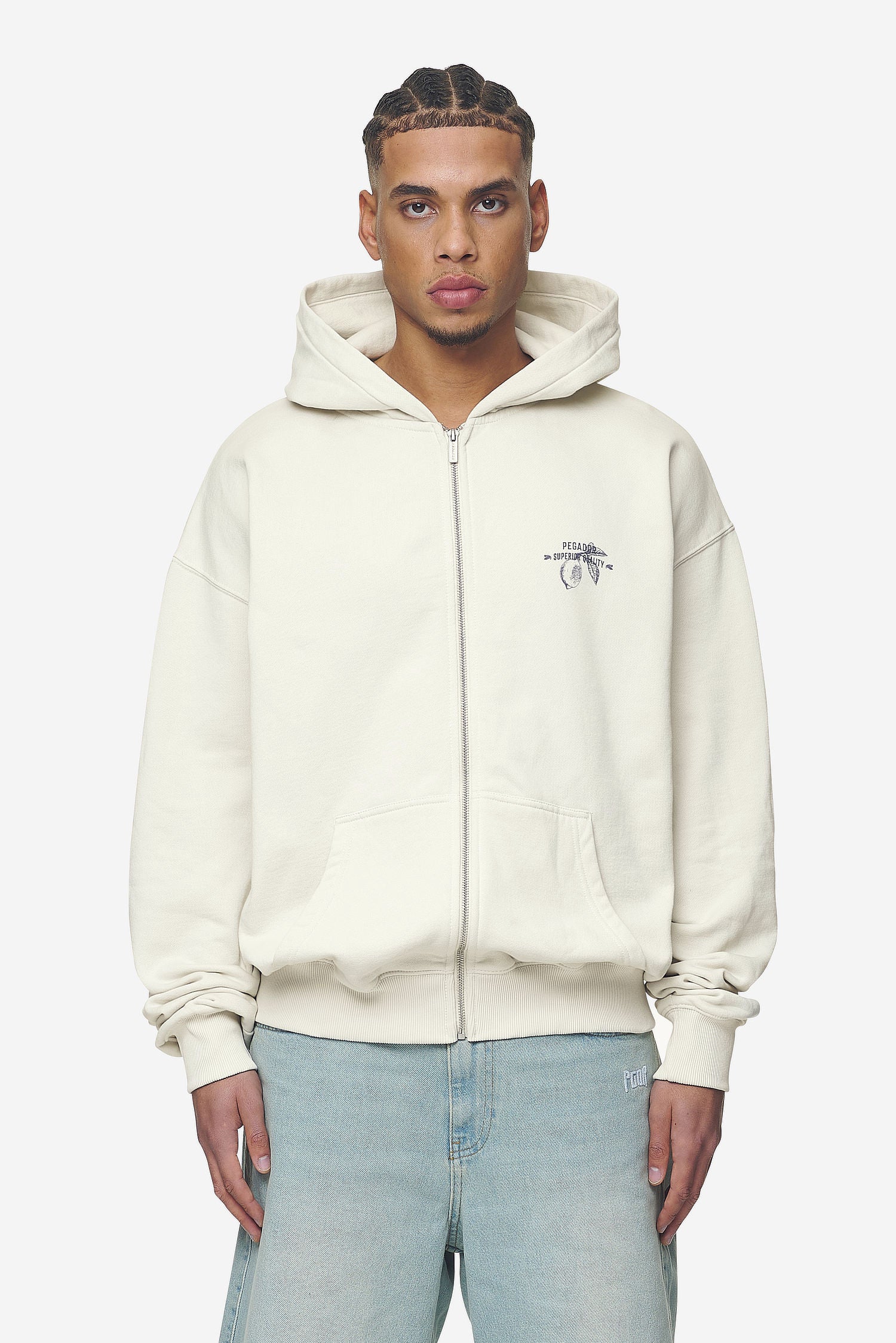 Goret Oversized Sweat Jacket Washed Salty Cream PEGADOR