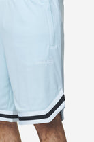 Pegador Lansing Basketball Shorts Baby Blue Detailshot aus der Next Wave Kollektion für Herren