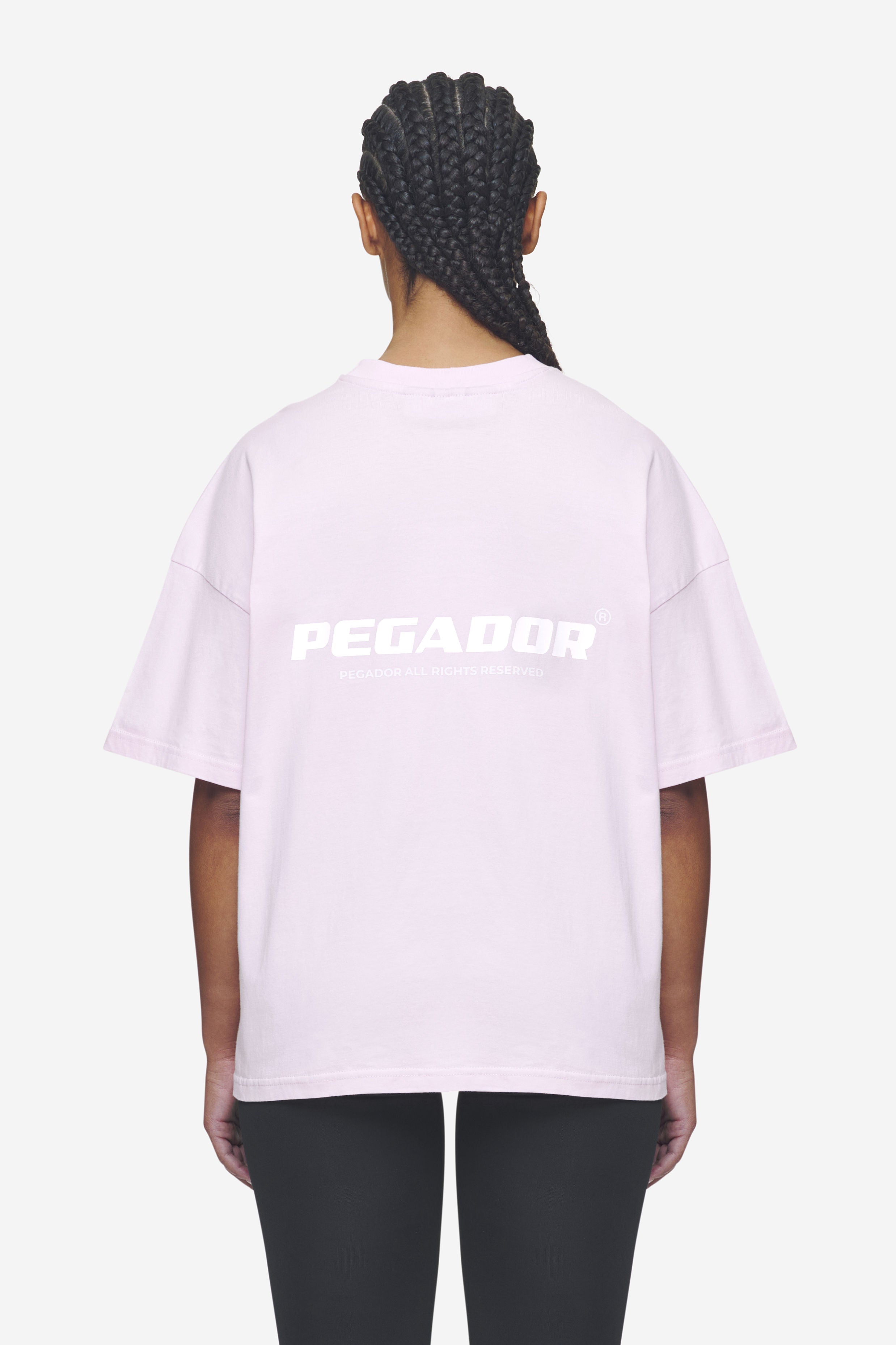 Pegador Arendal Logo Heavy Oversized Tee Washed Bubblegum White Hauptansicht aus der Next Wave Kollektion für DaHerren