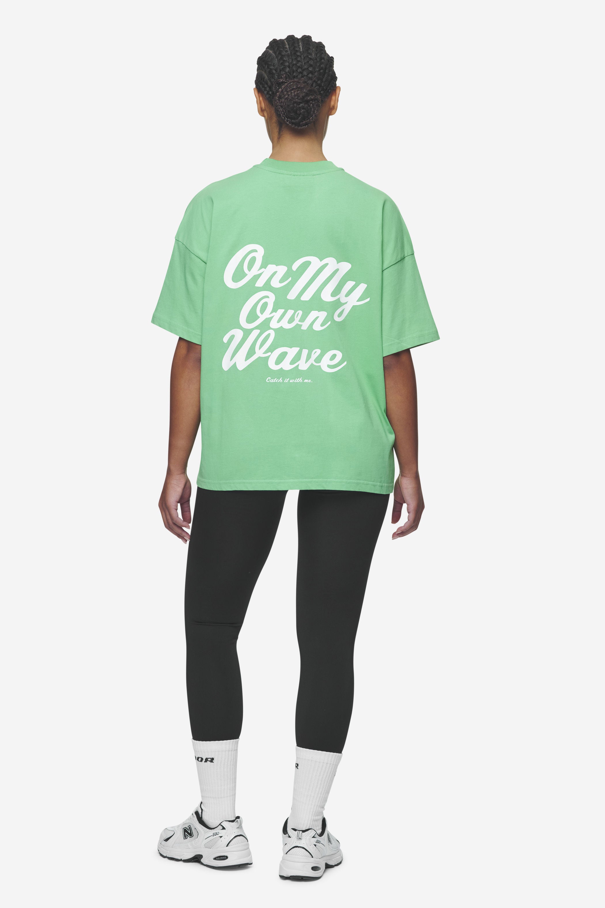 Pegador Yebra Heavy Oversized Tee Washed Peppermint Green Seitenansicht aus der Next Wave Kollektion für DaHerren