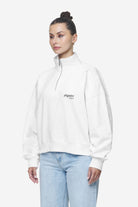 Pegador Luz Oversized Halfzip Sweater White Detailshot aus der Next Wave Kollektion für DaHerren