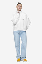 Pegador Luz Oversized Halfzip Sweater White Ganzkörper Bild aus der Next Wave Kollektion für DaHerren