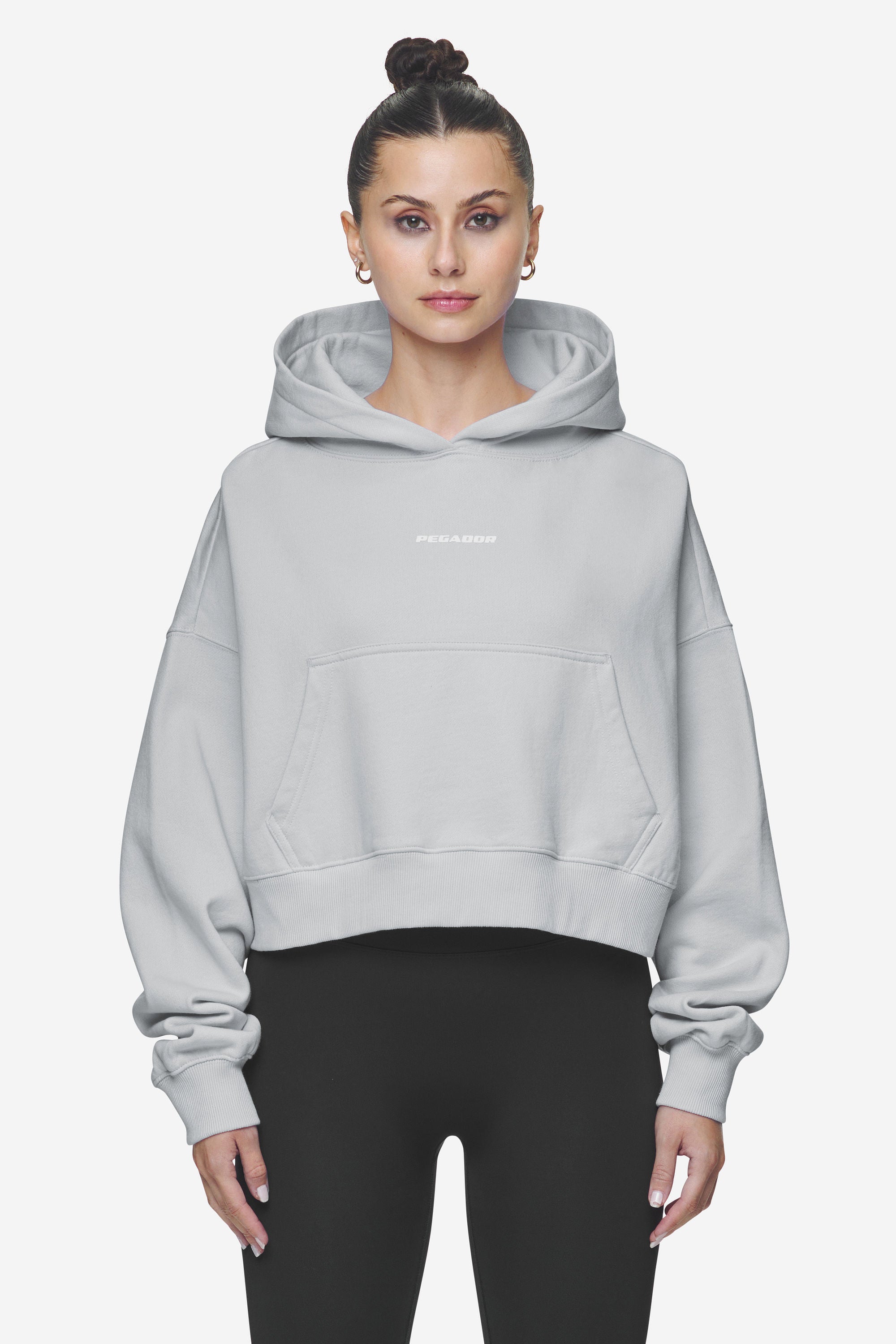 Salita Oversized Cropped Hoodie Washed Sky Grey White Gum PEGADOR