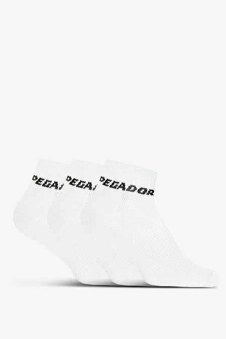 Low Socks White Black (3 Pack)