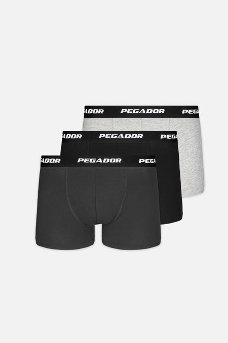Tantun Boxershorts Grey Melange Black Anthracite (3 Pack)