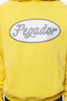 Pegador West Oversized Hoodie Vintage Washed Solar Yellow Detailshot aus der Trust The Process Kollektion für Herren