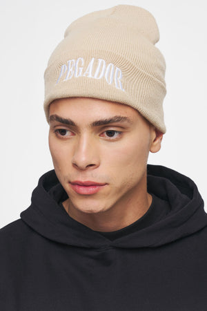 Pegador Cali Beanie Sand White Hauptansicht aus der Ahead of Time Kollektion für Herren