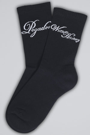 Pegador Written History Socks Black White Hauptansicht aus der Written History Kollektion für Herren