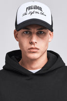 Pegador The Life We Chose Trucker Cap White Black Seitenansicht aus der Life We Chose Kollektion für Herren