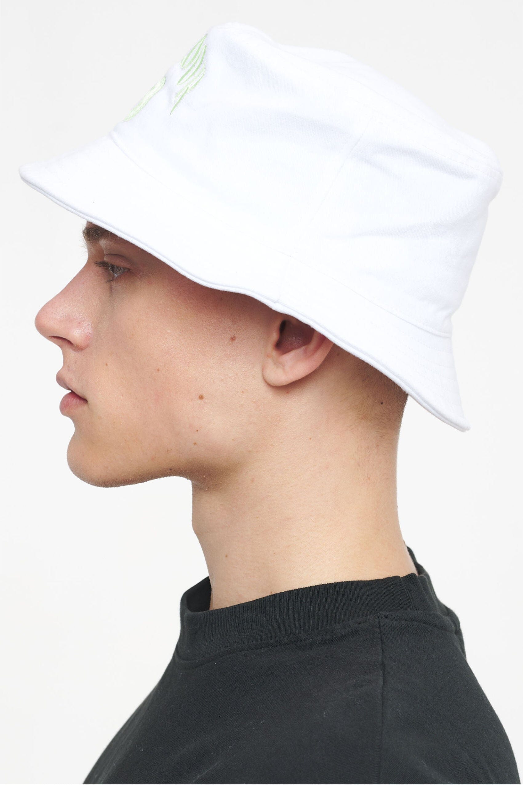 Dakota Bucket Hat White Milky Green Headwear Trust The Process | Men 