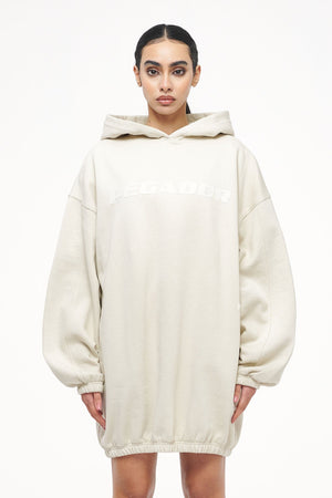 Pegador Lulea Oversized Hoodie Dress Vintage Washed Angels Cream Hauptansicht aus der Trust The Process Kollektion für DaHerren