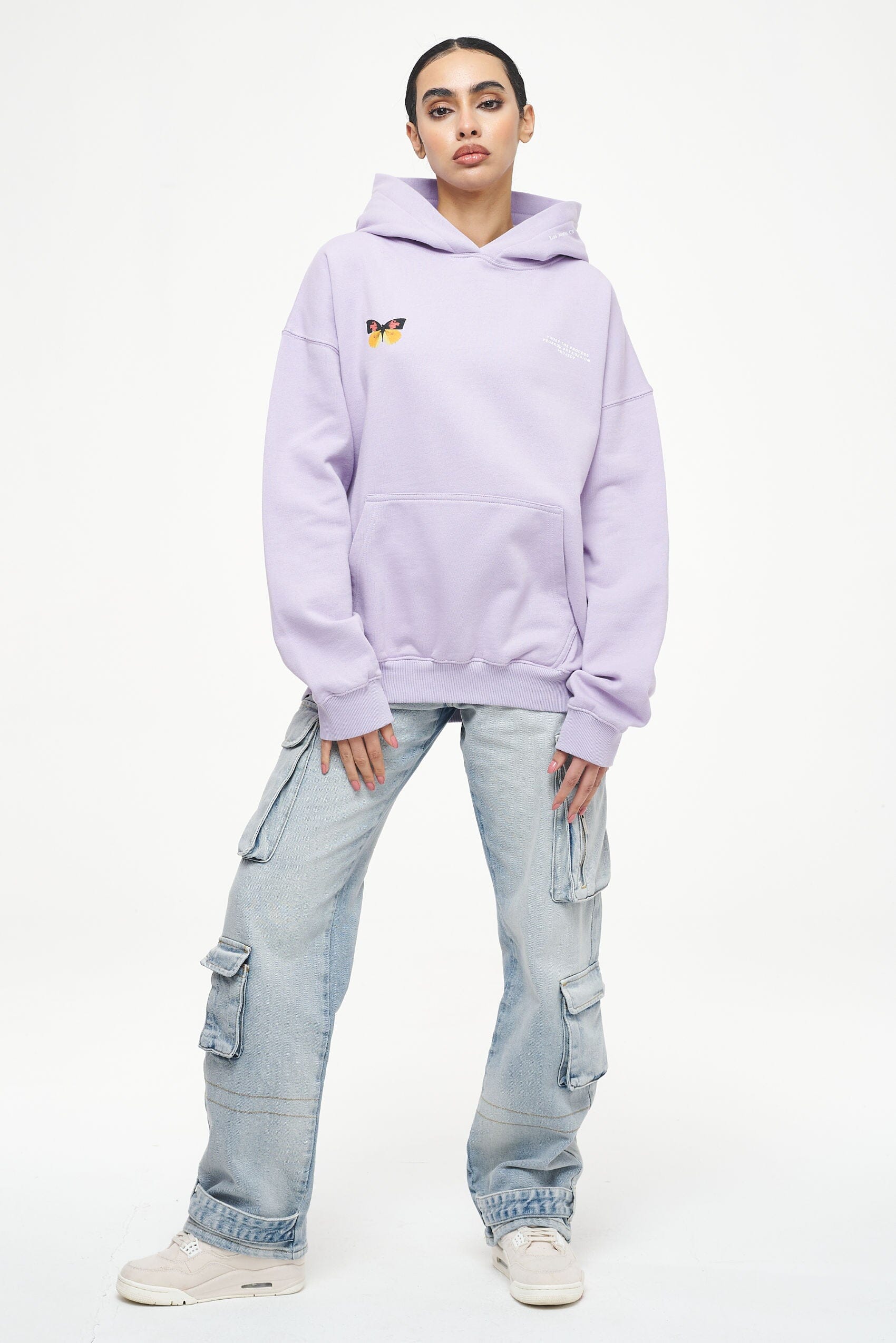 Mace Oversized Hoodie Vintage Washed Purple Paste Hoodies | Women Trust The Process | Women 