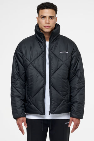 Pegador Labin Quilted Puffer Jacket Black Hauptansicht aus der PEGADOR® Outerwear 22 Kollektion für Herren